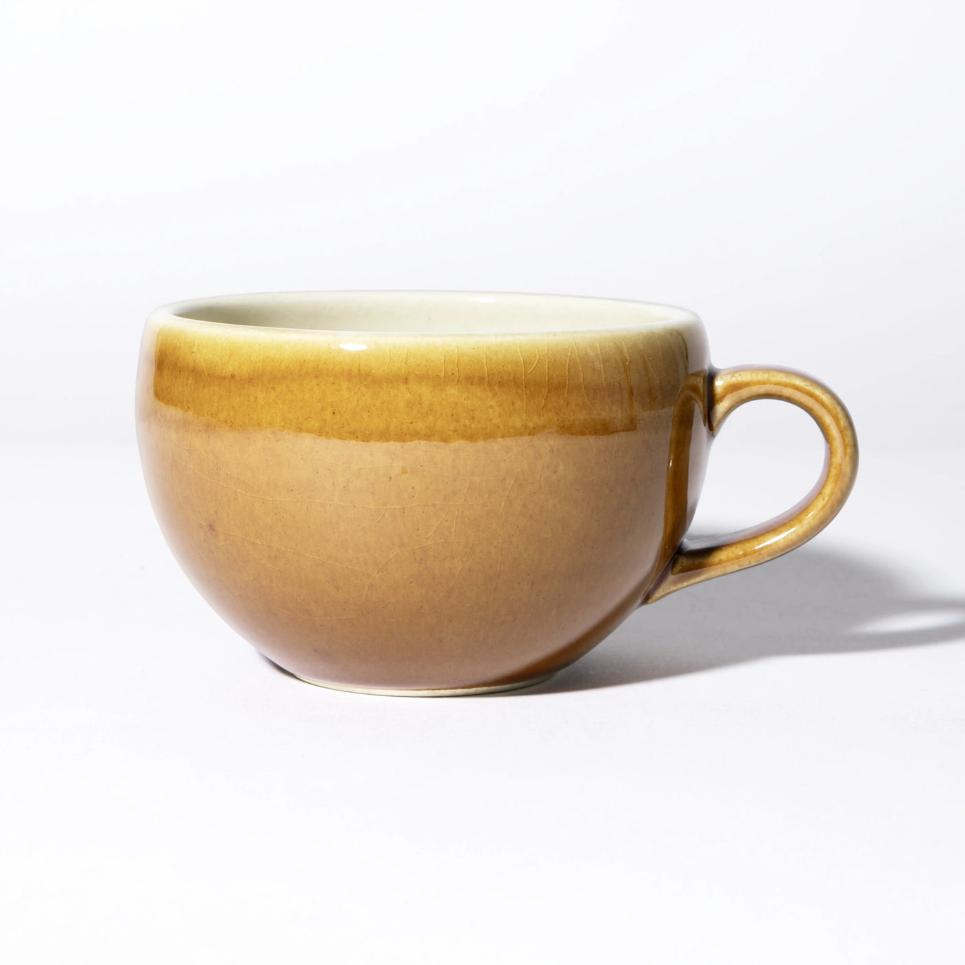 Tsukamoto Mashiko Ware Traditional Glaze Soup Cup Amber